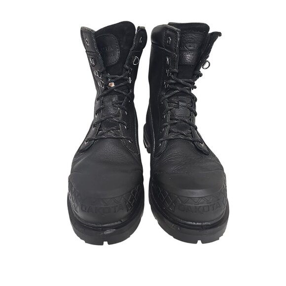 Dakota Men's 8" 529 Steel Toe Steel Plate Inj. Welt Work Boots Black Size 12M - Picture 6 of 7